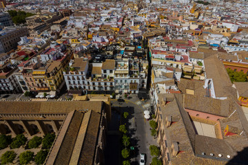 Fototapeta premium Aerial view of the city of Seville, Spain