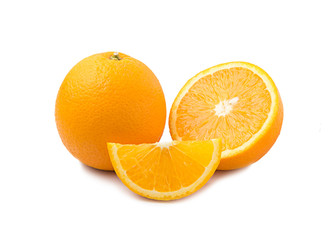 Orange fruit isolated on white
