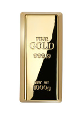 金塊/1000gのゴールドバー,クリッピングパス付き