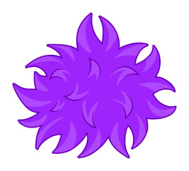 Purple fluffy ball bacteria