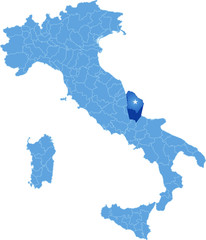 Map of Italy, Chieti