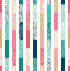 naadloze doodle stippen verticale strepen patchwork patroon