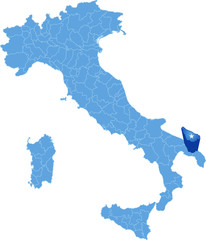 Map of Italy, Brindisi