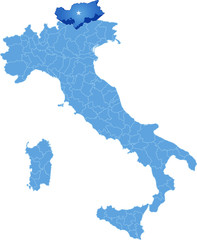 Map of Italy, Bolzano
