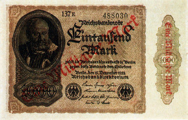 Historische Banknote, 15. Dezember 1922, 1.000 Mark, Eintausend Mark, Deutschland