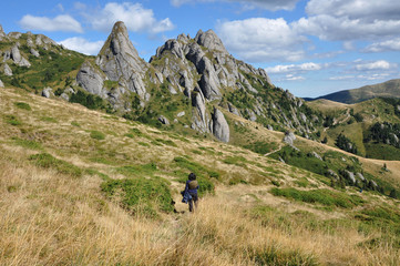 Obraz premium Beautiful mountain vista, sedimentary rocks in the Carpathians