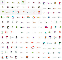 Mega set of letter logos