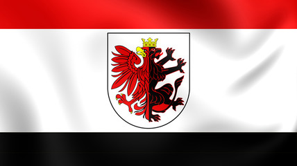 Flag of Kuyavian-Pomeranian Voivodeship, Poland. - 91181369