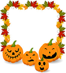 halloween scary pumpkins of illustration.
