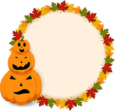 halloween scary pumpkins of illustration.
