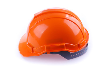 Fototapeta premium orange safety helmet hard hat, tool protect worker