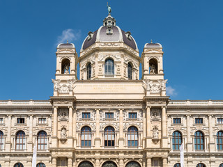 Fototapeta na wymiar Built In 1889 The Museum of Natural History (Naturhistorisches Museum), also known as the NHMW, is a large natural history museum located in Vienna.