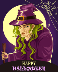 Witch. Halloween. vector illustration