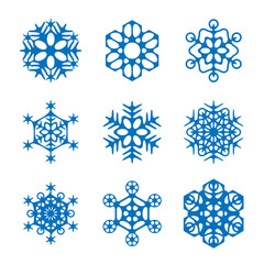 Snowflakes icon set