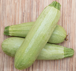 zucchini on a wooden background