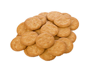 Biscuits on white background