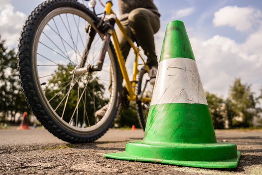 Fototapeta Fahrübungsplatz für Radfahrer
