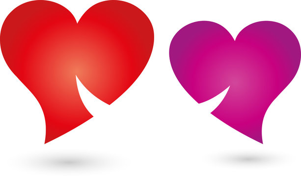 Zwei Herzen mit Lächeln, Logo