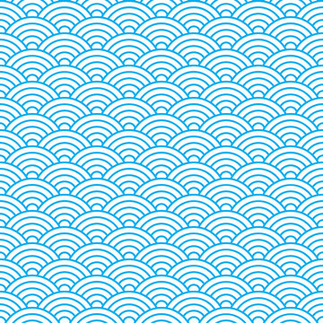 waves seamless pattern in china ancient style
