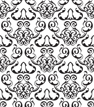 Baroque art seamless pattern