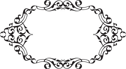 Nice swirll greeting art vintage frame