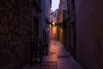 Romantic Old Town Streets in the Morning