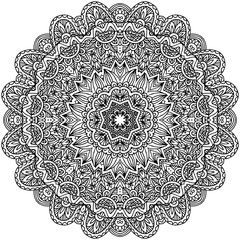 Lacy ornate vector black napkin