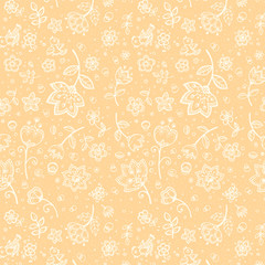 Hand-drawing flower pattern