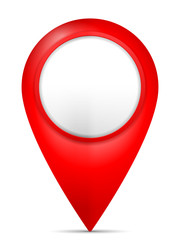 Map marker on a white background.