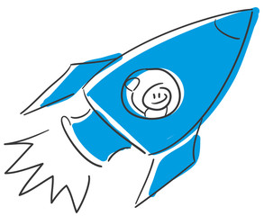 Stick Figure Series Blue