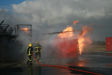 helicopter crash on airfield, disaster 