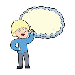 cartoon man with idea