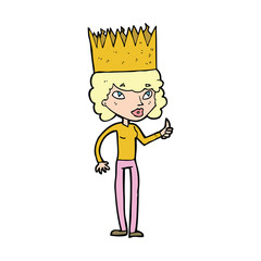cartoon person wearing crown