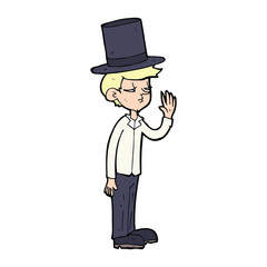 cartoon man wearing top hat