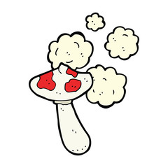 cartoon toadstool mushroom