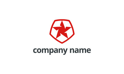 chat bubble talk with star logo design concept