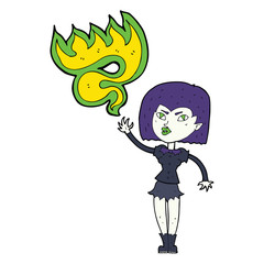 cartoon halloween vampire girl