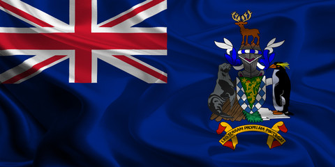 Waving Flag of the South Georgia and the South Sandwich Islands
