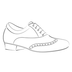 Sketched man s shoe