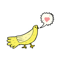 cartoon love bird