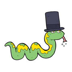 cartoon snake in top hat