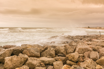 tempête fin d'été à PALAVAS LES FLOTS