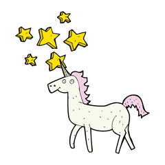 cartoon magical unicorn