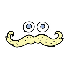 cartoon eyes and mustache