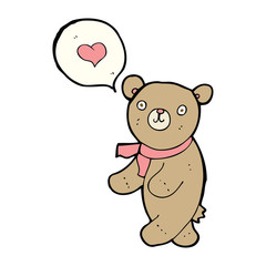 Fototapeta premium cartoon bear in love