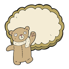 cartoon bear and cloud