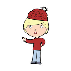 cartoon man wearing winter hat