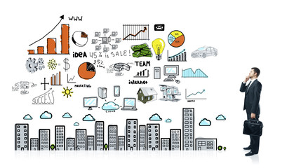 businessman looking on business concept