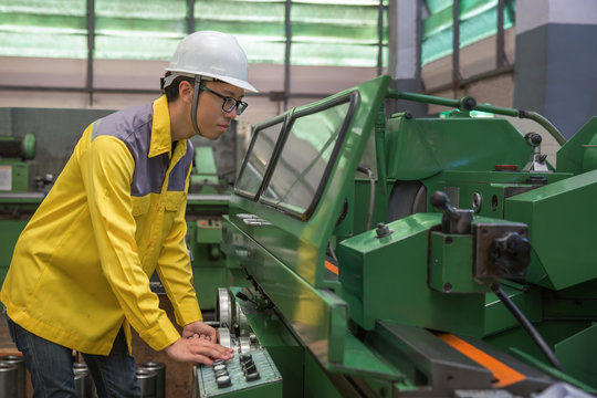 labor operation with a lathe