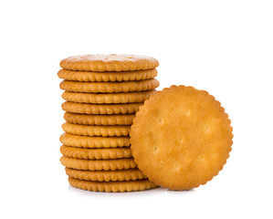 Biscuits on white background